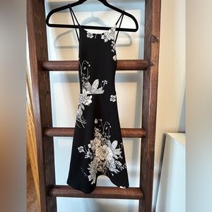 Black and white flower dress